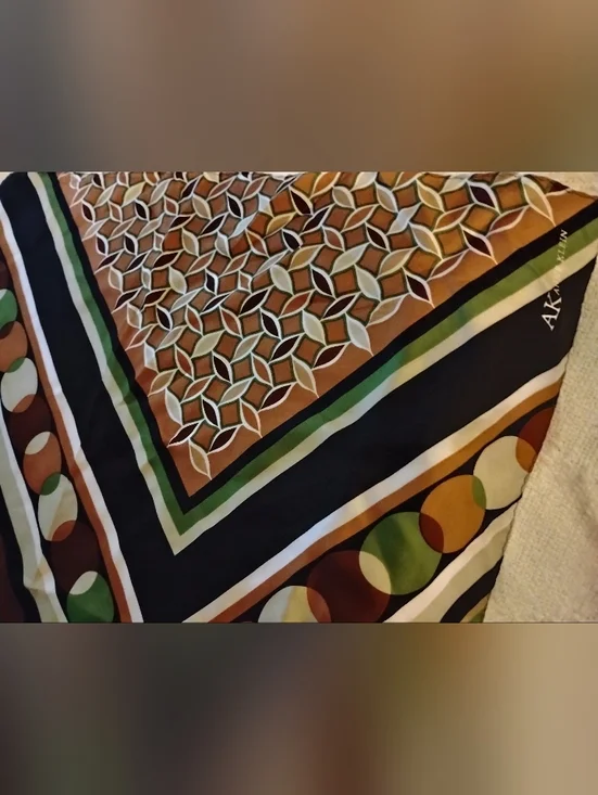 Ann Klein Scarf Rare Square - Picture 1 of 4